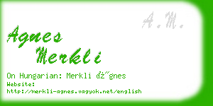 agnes merkli business card